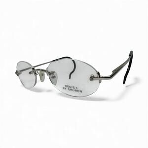 SHURON REGIS I OVAL 6.5 SILVER RIMLESS EYEGLASSES FRAMES